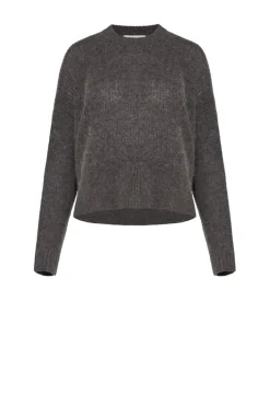 Brązowy sweter z wełną alpaki