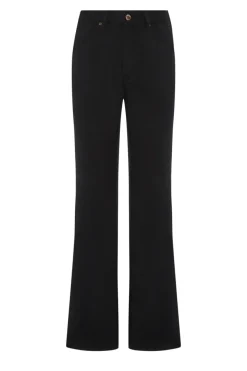 Czarne jeansy bootcut z wysokim stanem