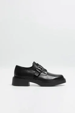 Czarne monk shoes