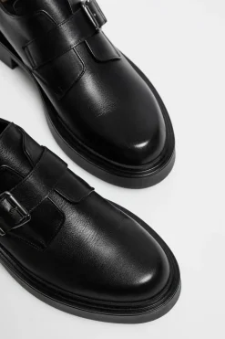 Czarne monk shoes