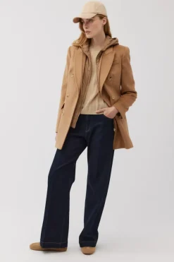 Jeansy wide leg w kolorze ciemnego granatu