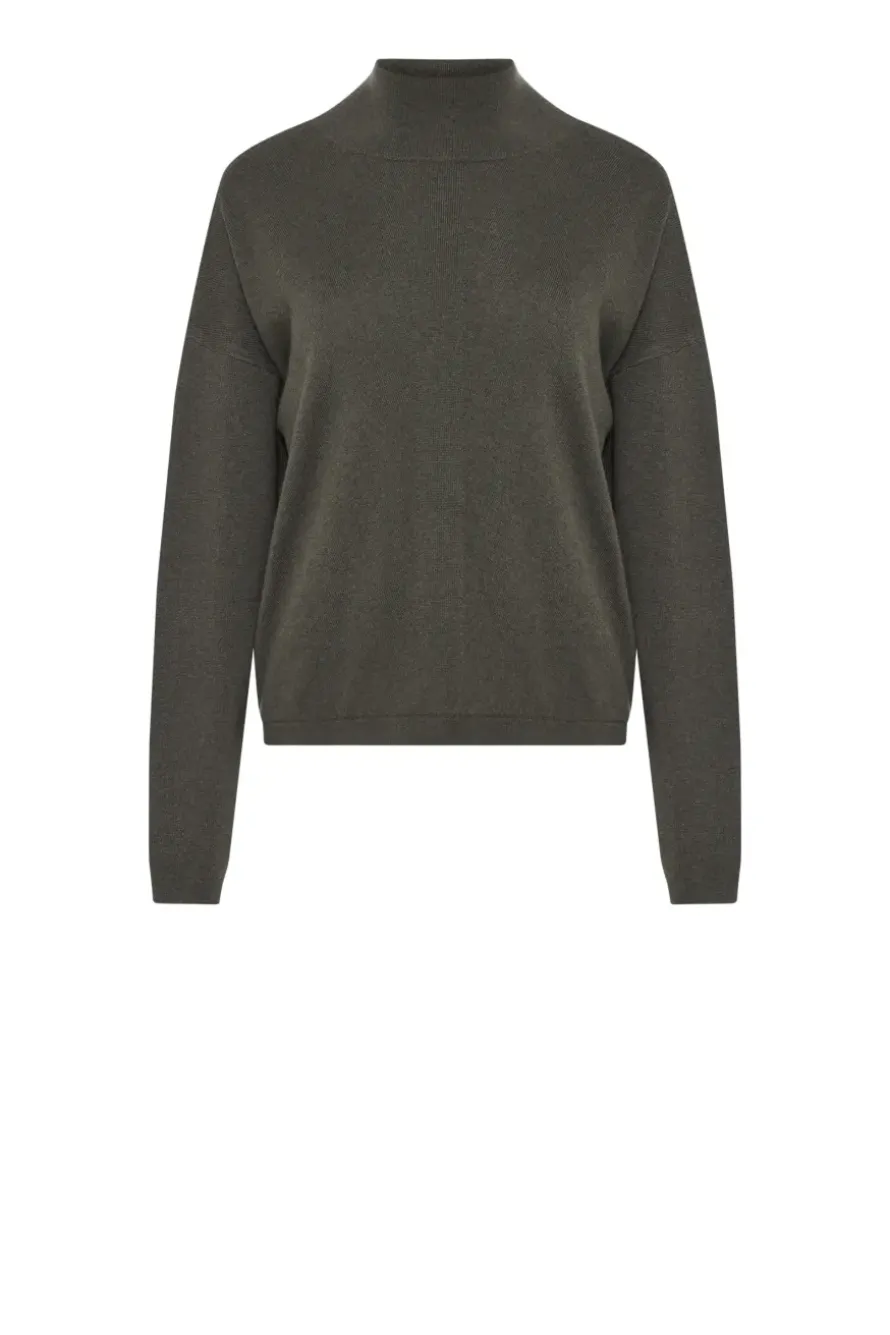 Sweter golf z wełną merynosową i kaszmirem