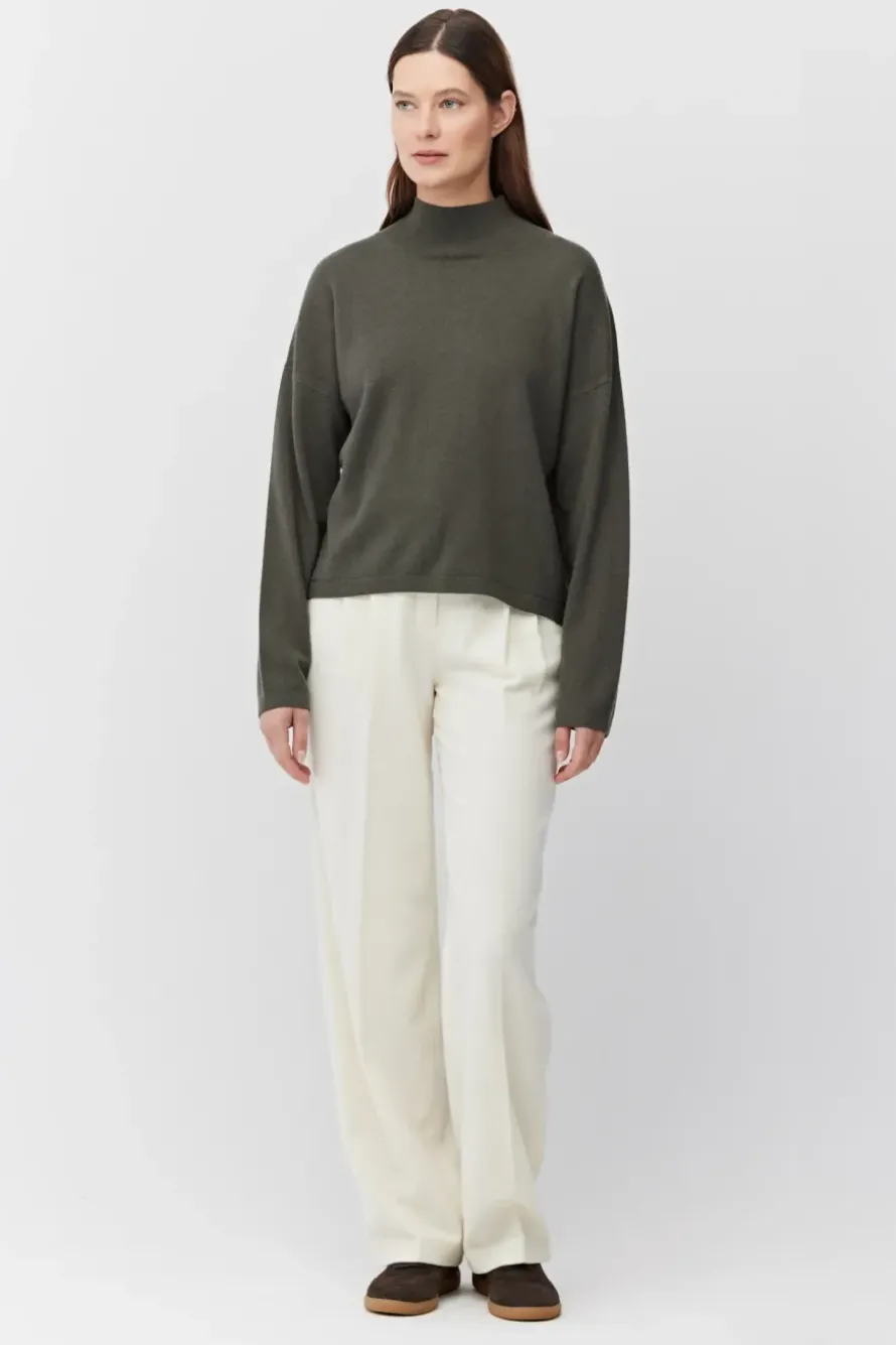 Sweter golf z wełną merynosową i kaszmirem